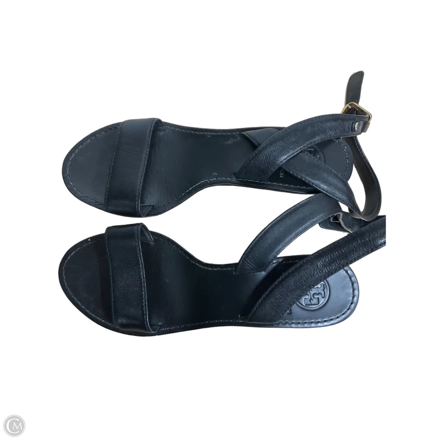 Sandals Heels Platform By Tory Burch In Black, Size: 9.5
