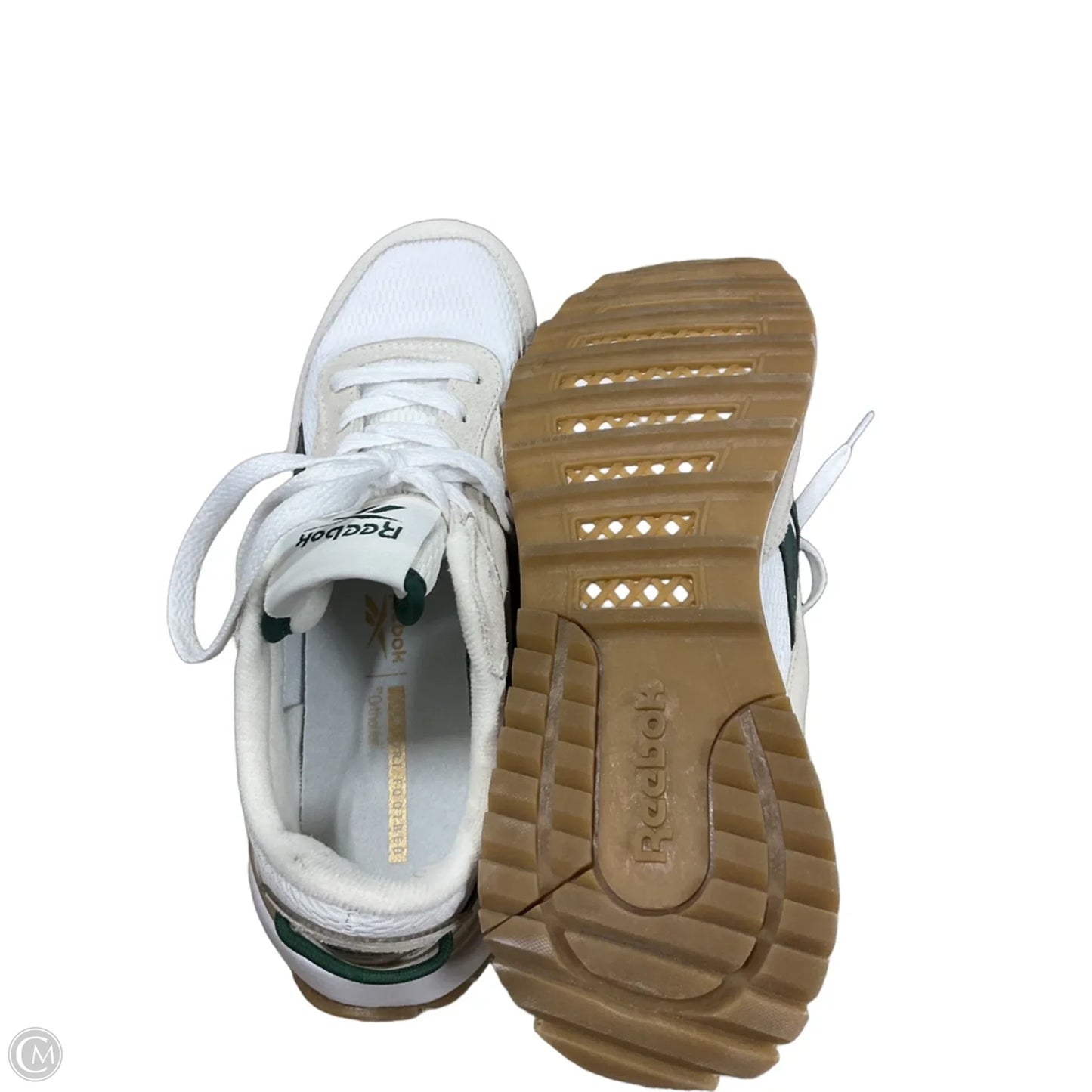 Shoes Athletic By Reebok In Green & White, Size: 7