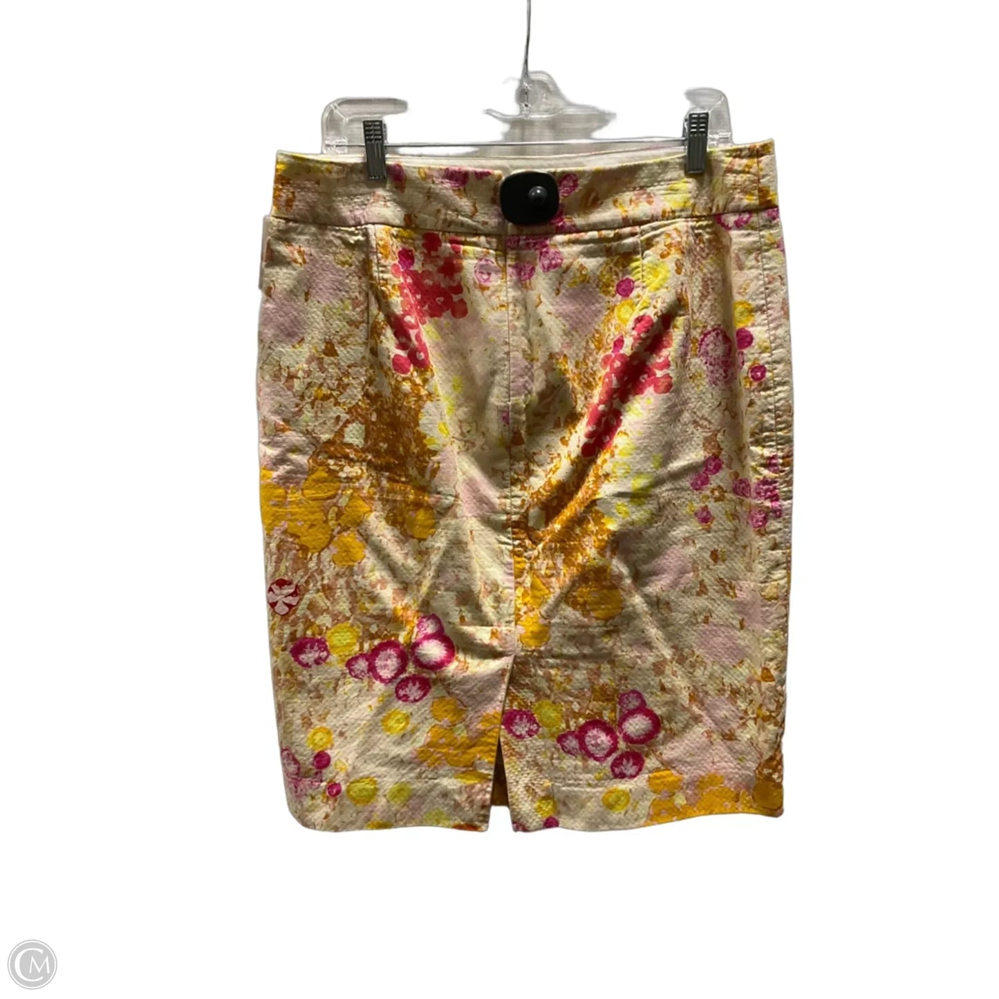 Skirt Midi By J. Crew In Pink & Yellow, Size: 12