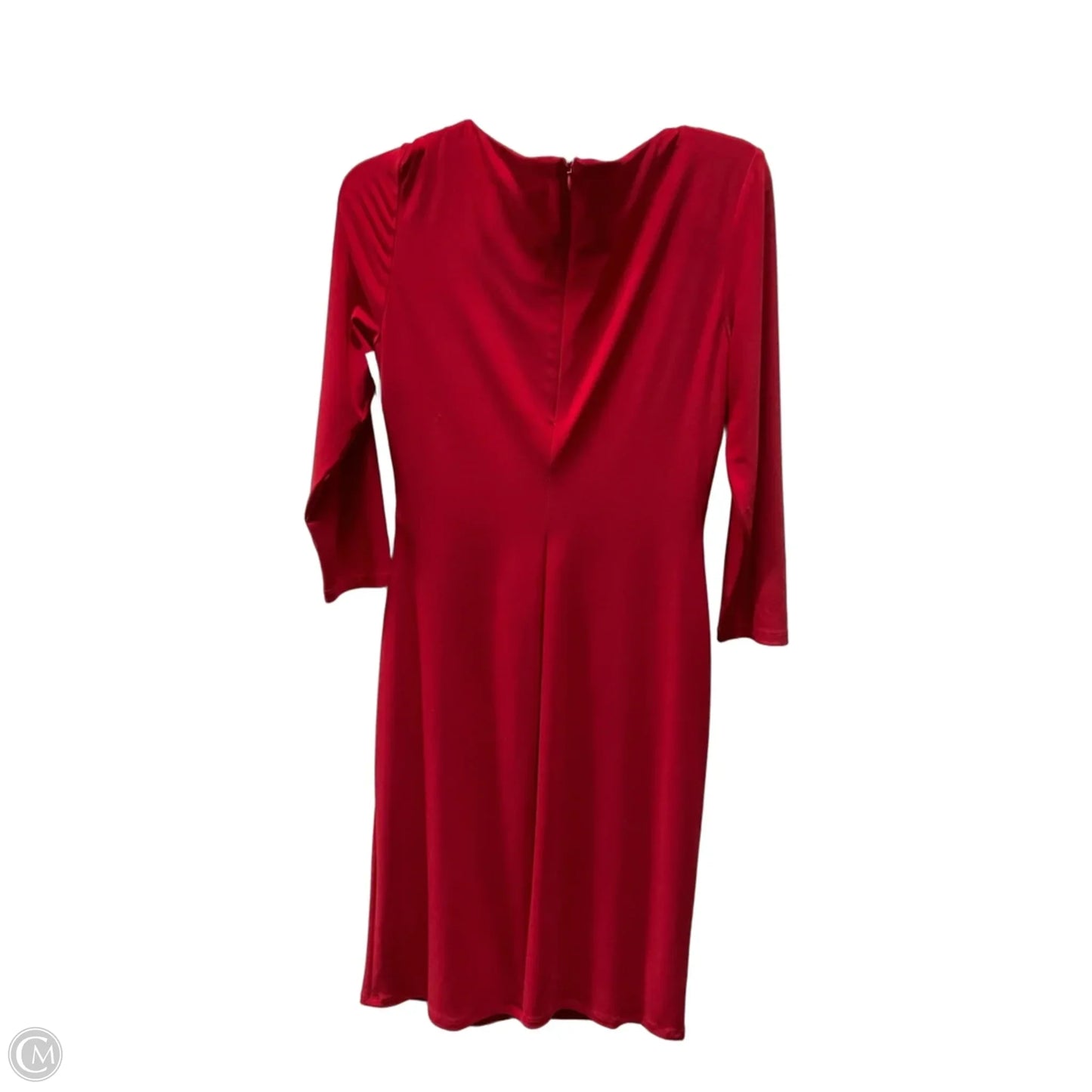 Dress Casual Midi By Lauren By Ralph Lauren In Red, Size: S