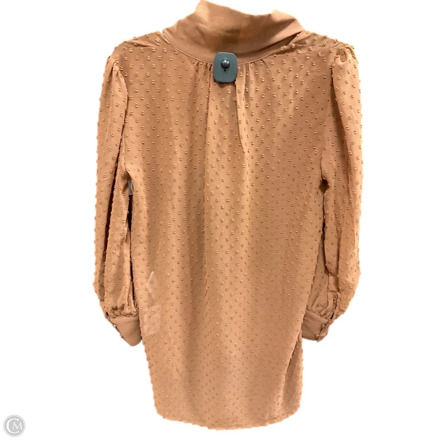 Blouse Long Sleeve By Adrianna Papell In Brown, Size: S