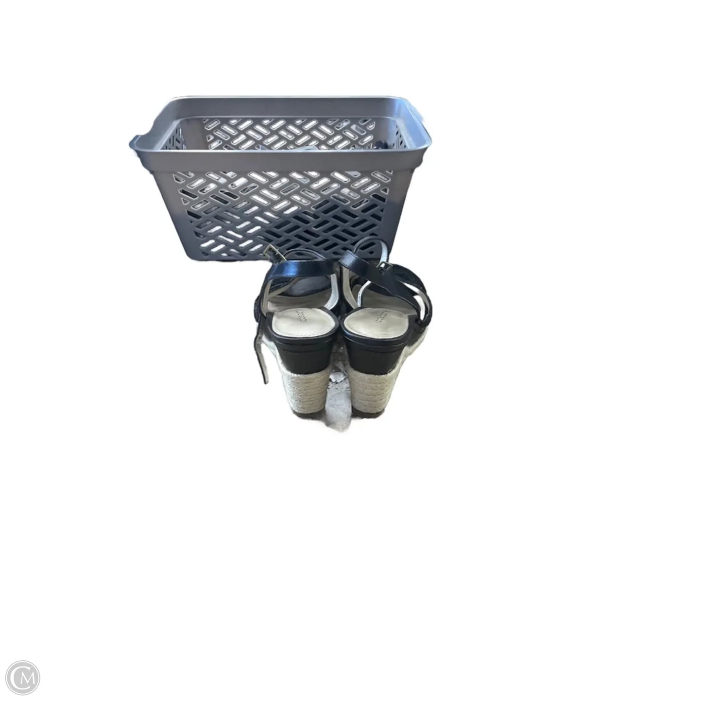 Sandals Heels Wedge By Liz Claiborne In Black, Size: 8.5