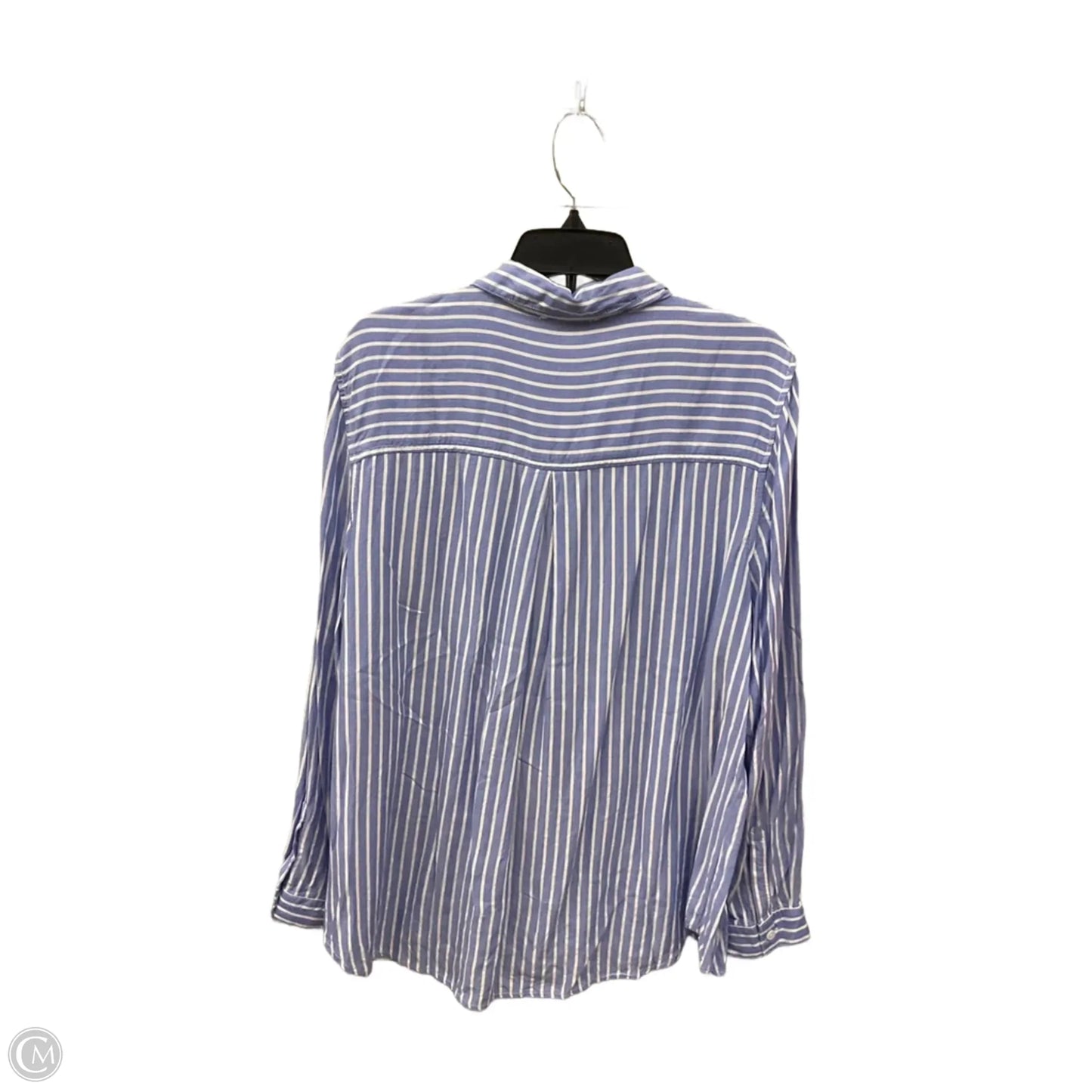 Blouse Long Sleeve By Beachlunchlounge In Blue, Size: Xl