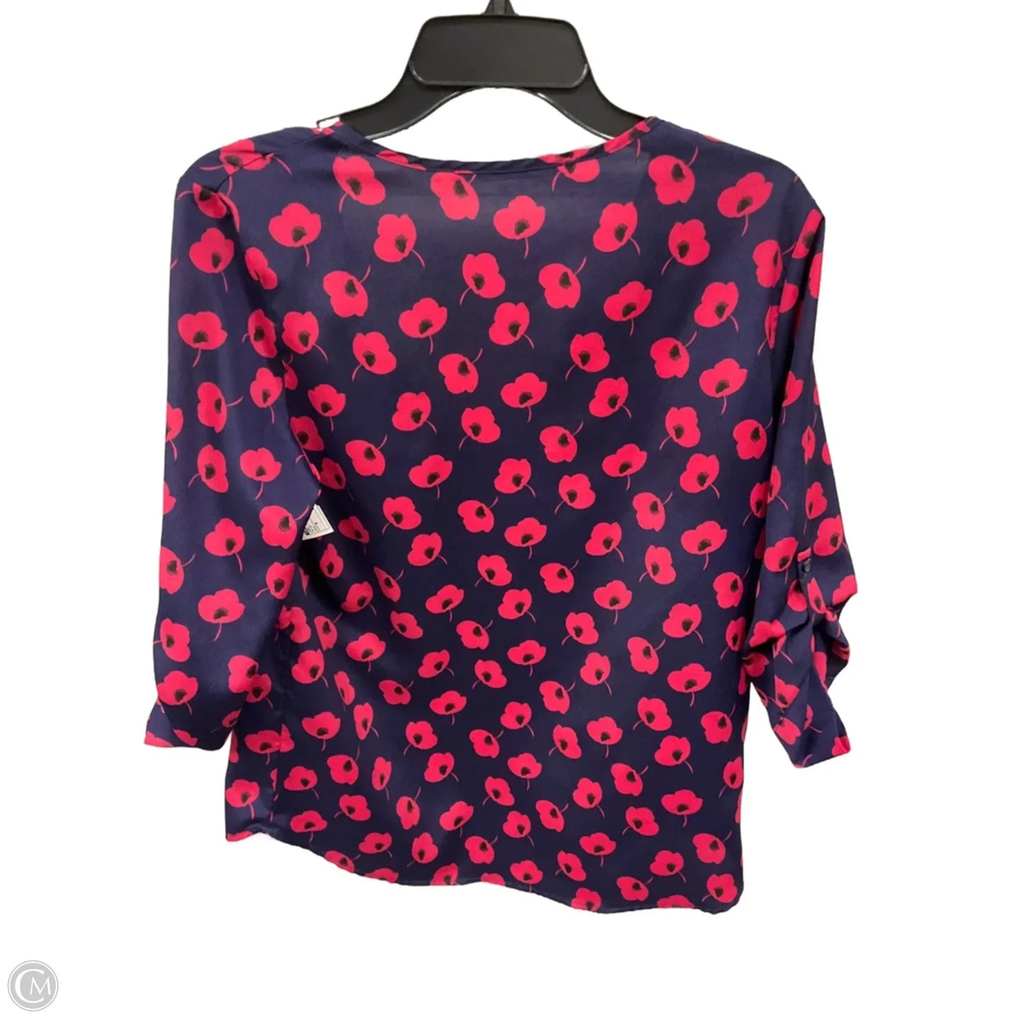 Top 3/4 Sleeve By Hawthorn In Blue, Size: M
