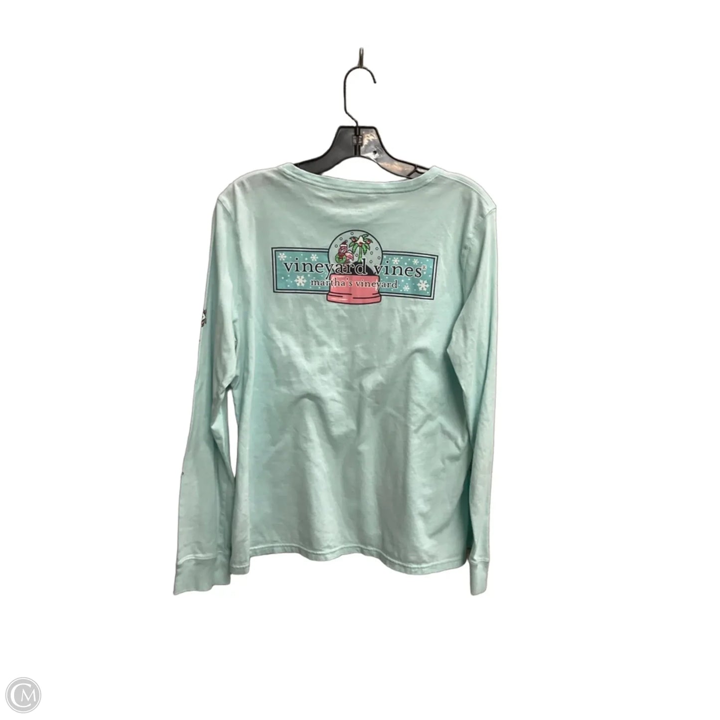 Top Long Sleeve Basic By Vineyard Vines In Blue, Size: L
