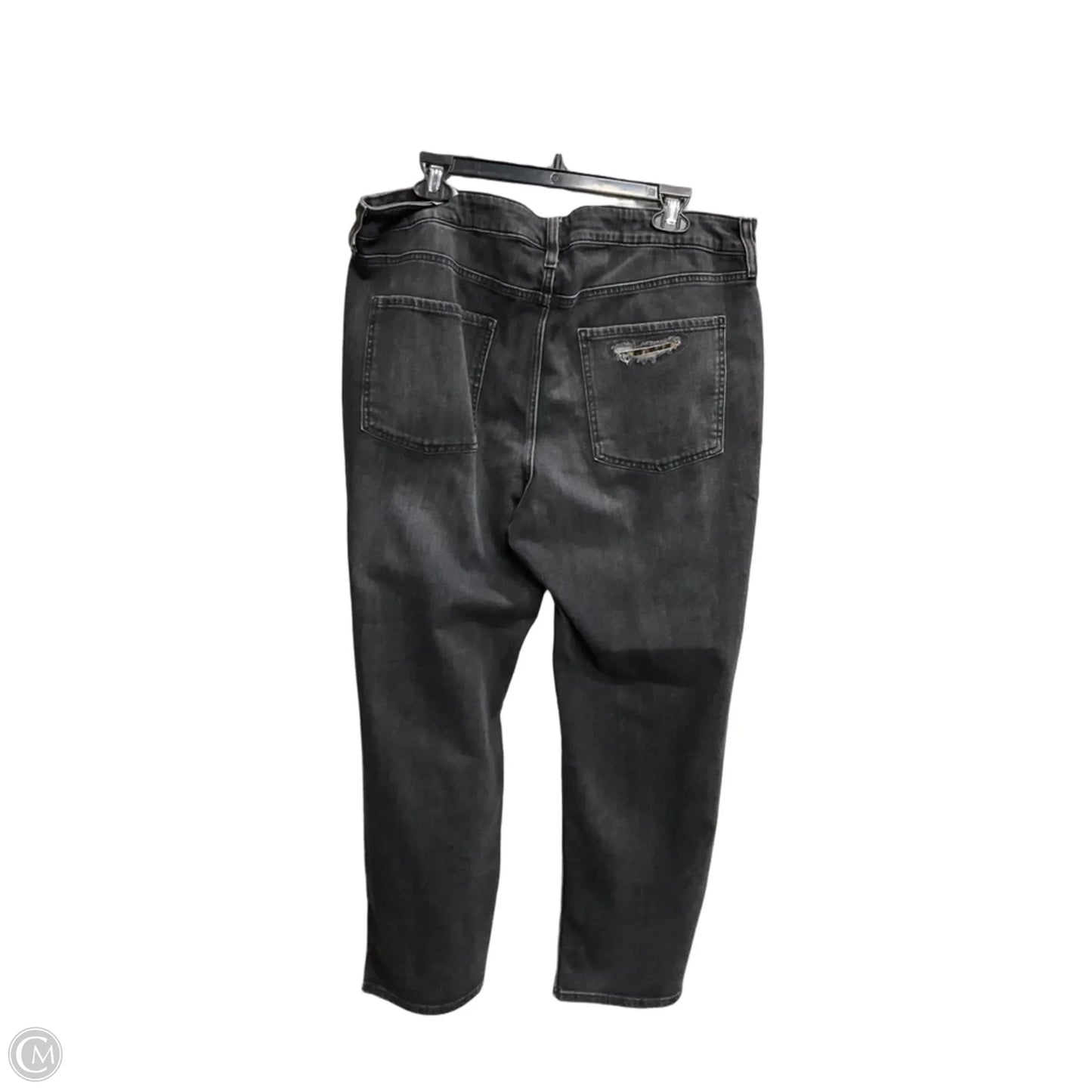 Jeans Boyfriend By Chicos In Black Denim, Size: 14