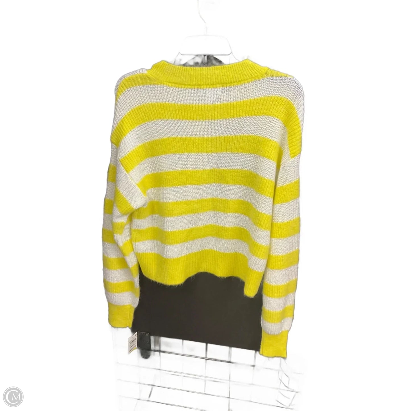 Sweater By On 34th In White & Yellow, Size: S