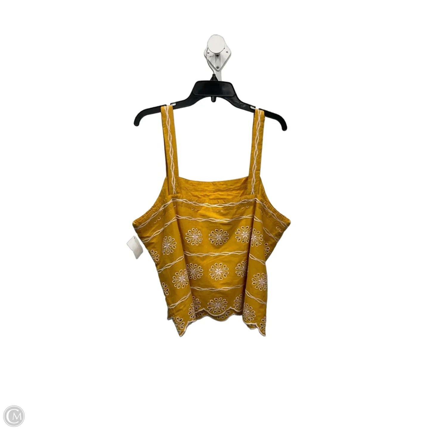Top Sleeveless By Loft In Yellow, Size: Xl