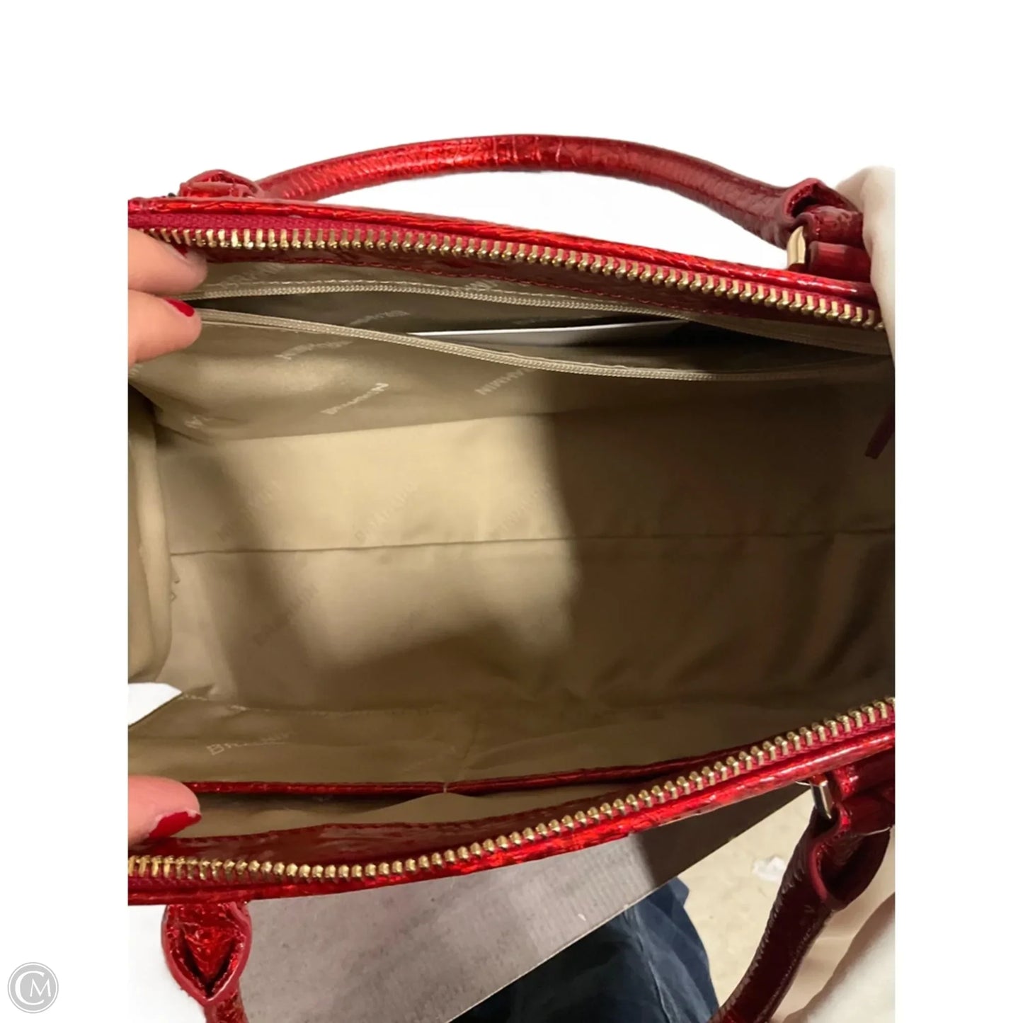 Handbag Designer By Brahmin, Size: Large