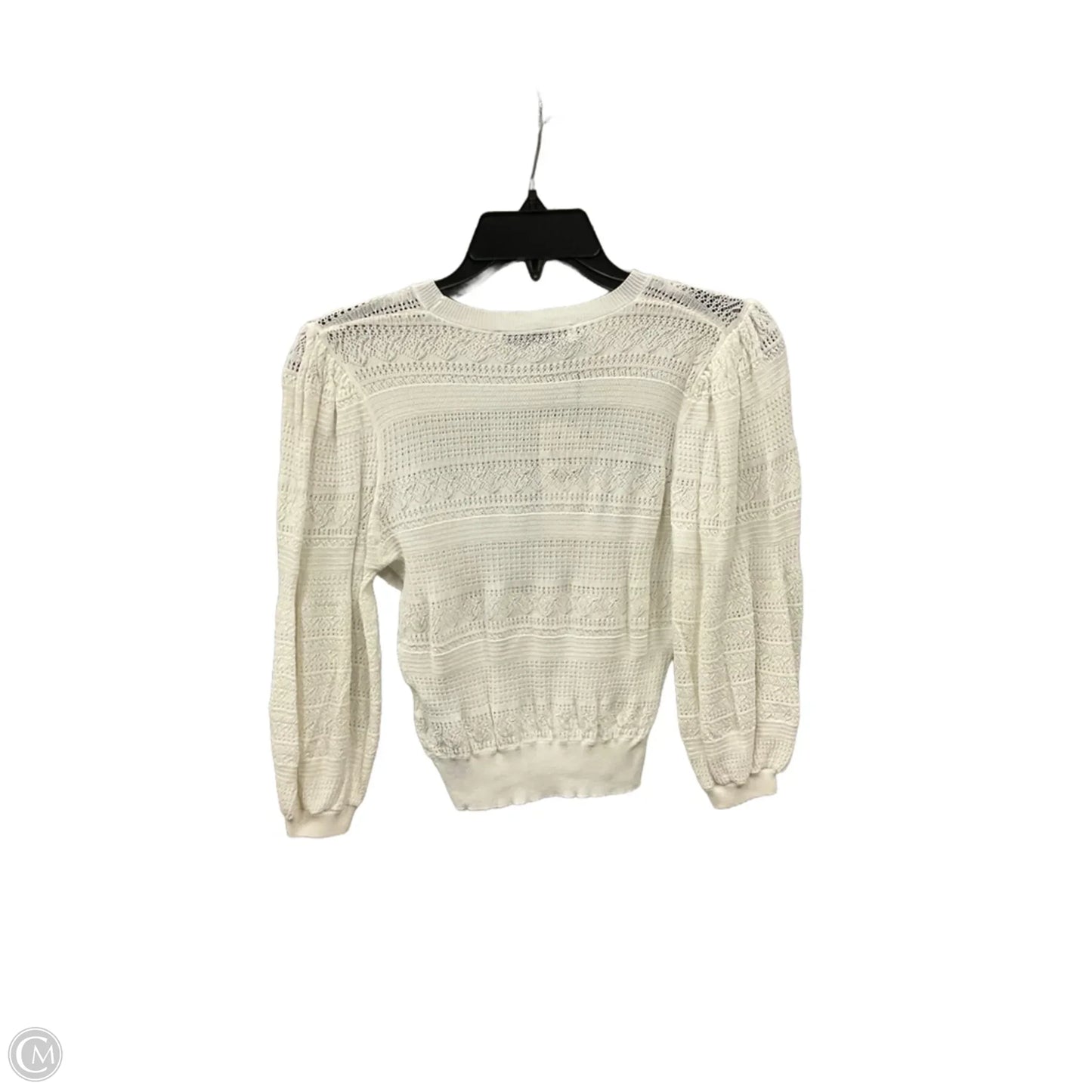 Top Long Sleeve Basic By Zara In Cream, Size: M