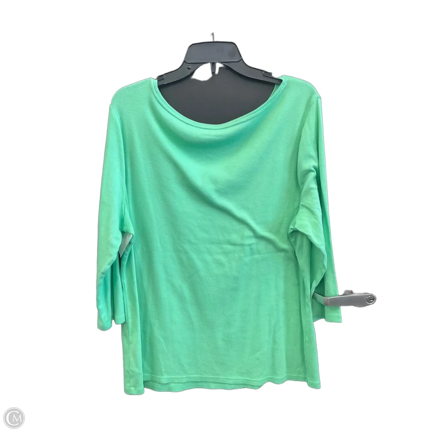 Top 3/4 Sleeve Basic By Talbots In Green, Size: 2x