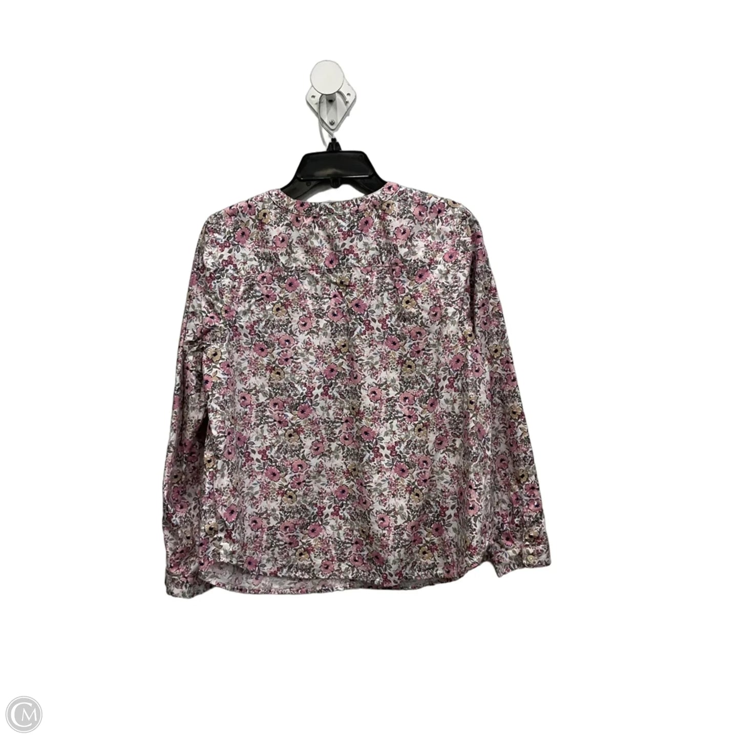 Top Long Sleeve By J. Jill In Floral Print, Size: Mp