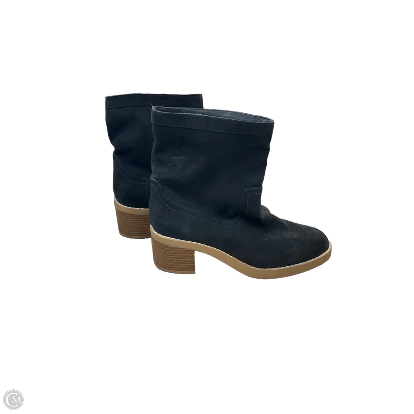 Boots Ankle Heels By Loft In Black, Size: 7.5