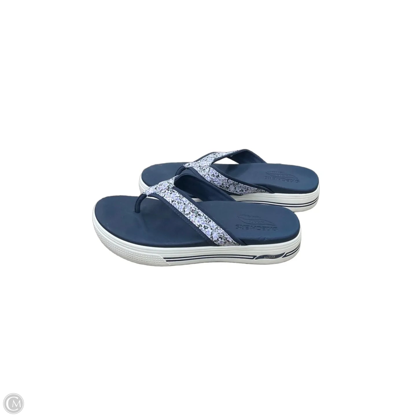 Sandals Flip Flops By Skechers In Blue, Size: 9