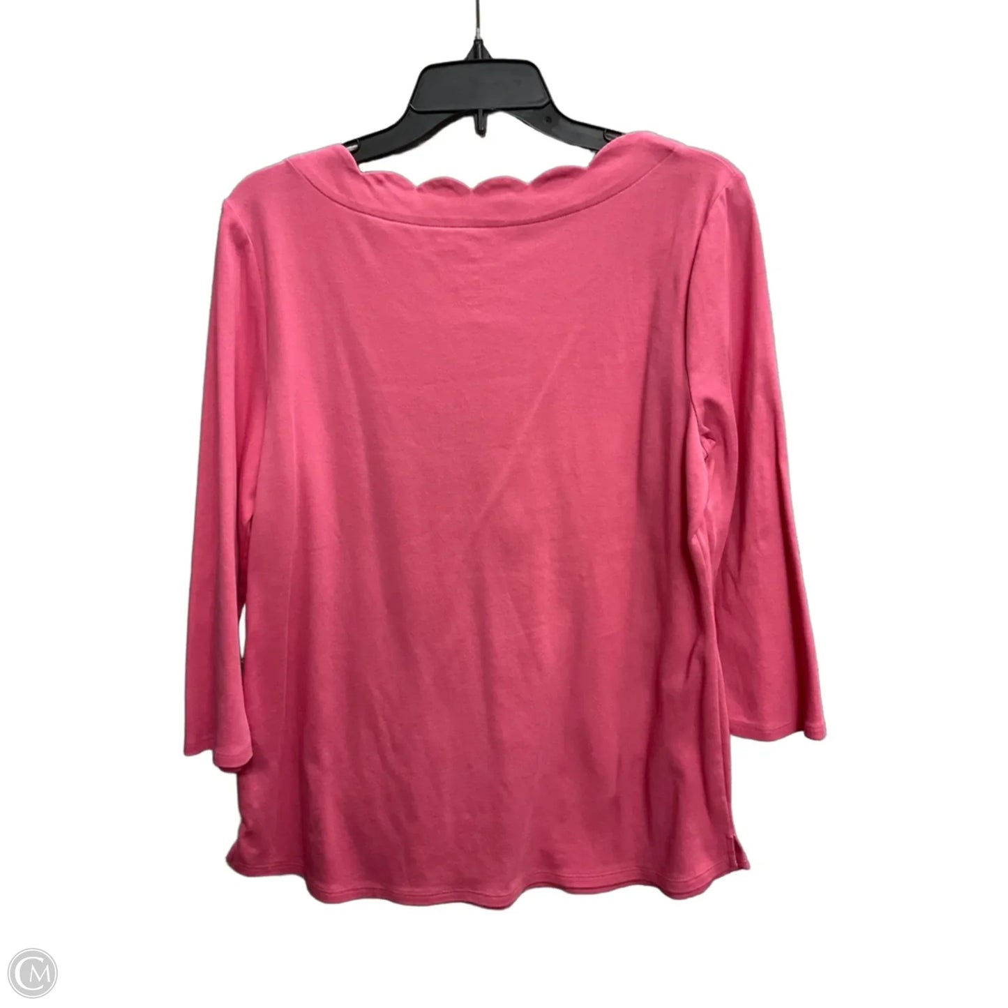 Top 3/4 Sleeve By Croft And Barrow In Pink, Size: M