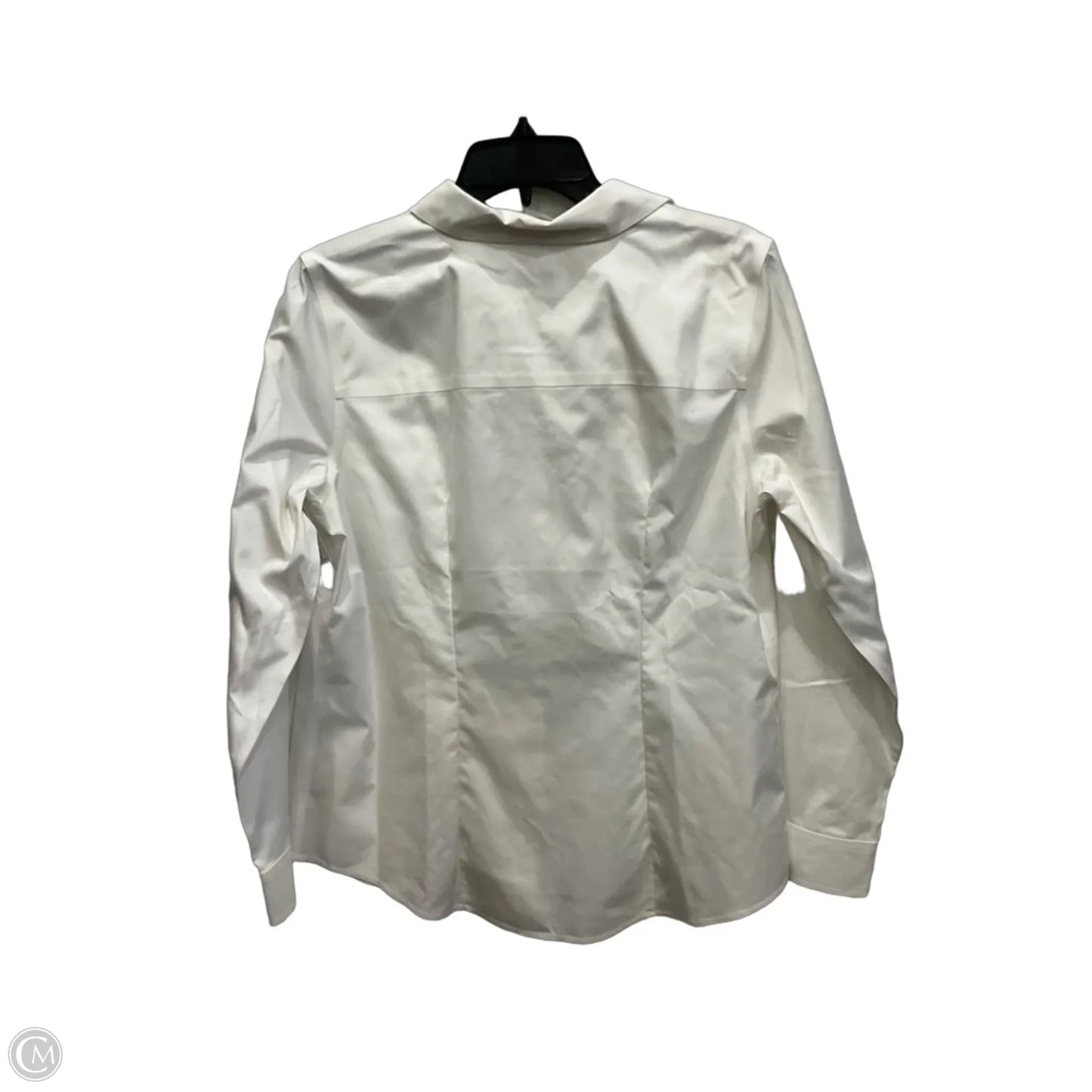 Blouse Long Sleeve By Chicos In White, Size: 1x