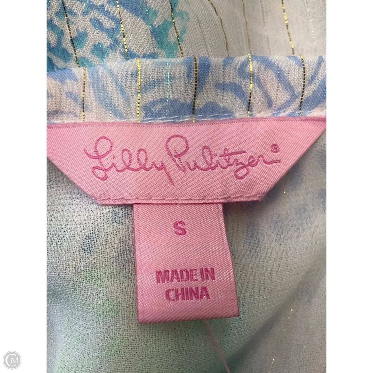 Top Sleeveless Designer By Lilly Pulitzer In Blue & Green, Size: S