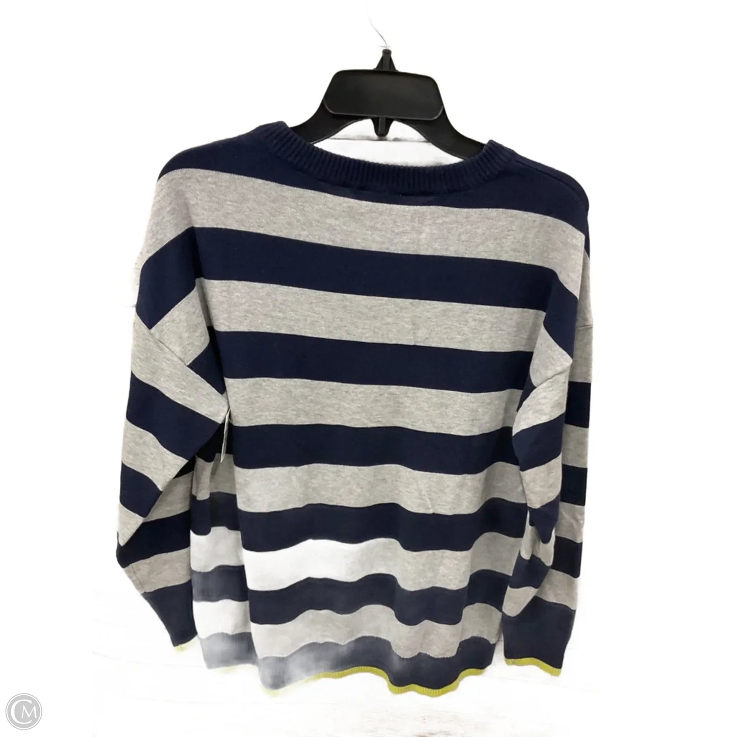 Top Long Sleeve Basic By Belle By Kim Gravel In Blue & Grey, Size: M