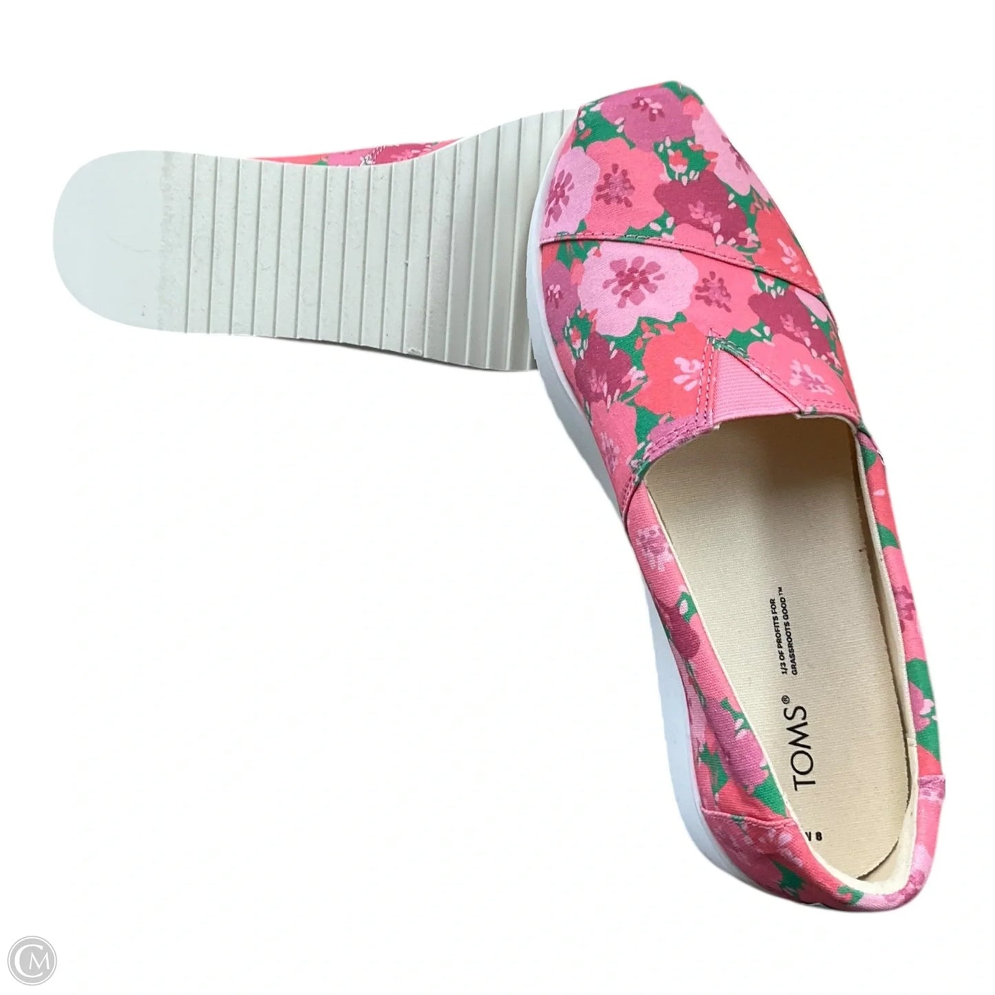 Shoes Heels Platform By Toms In Floral Print, Size: 8
