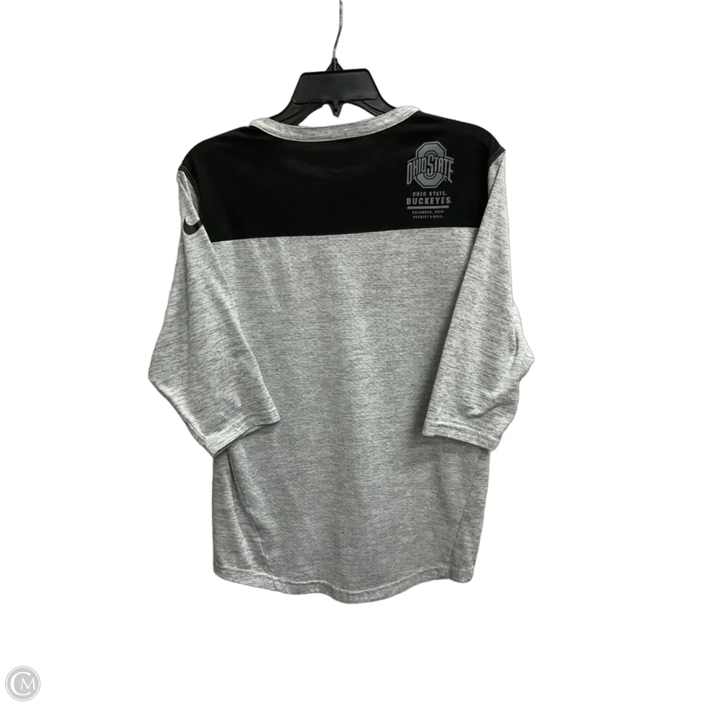 Athletic Top Long Sleeve Crewneck By Nike Apparel In Grey, Size: S