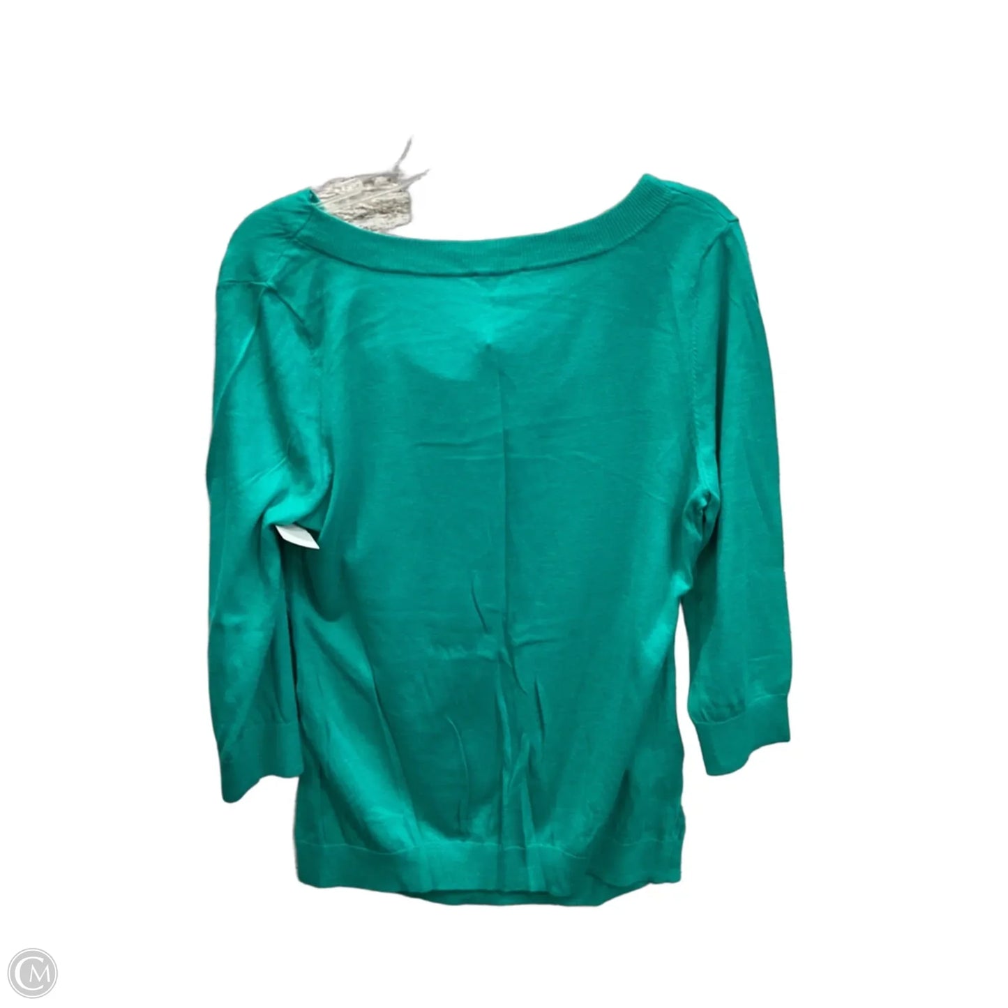 Top 3/4 Sleeve By Ann Taylor In Teal, Size: L