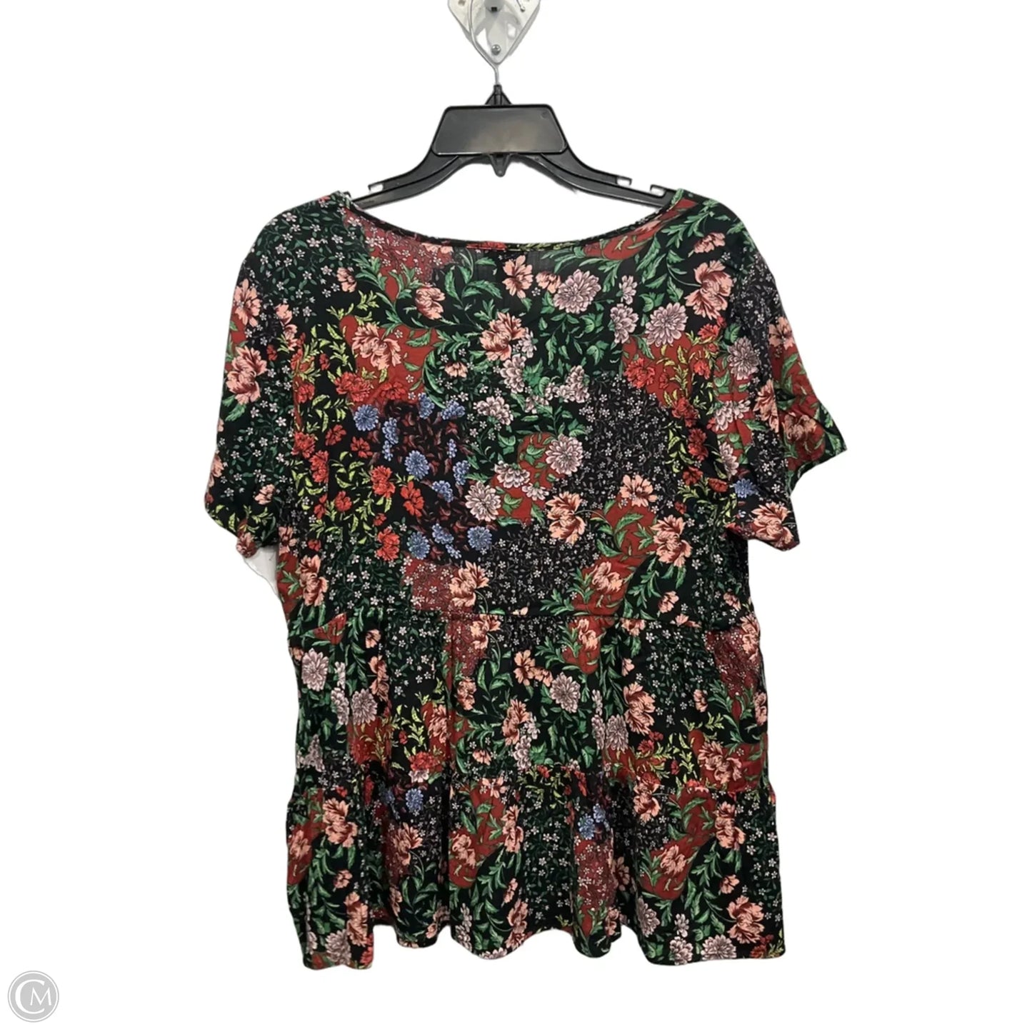 Top Short Sleeve By Torrid In Floral Print, Size: M