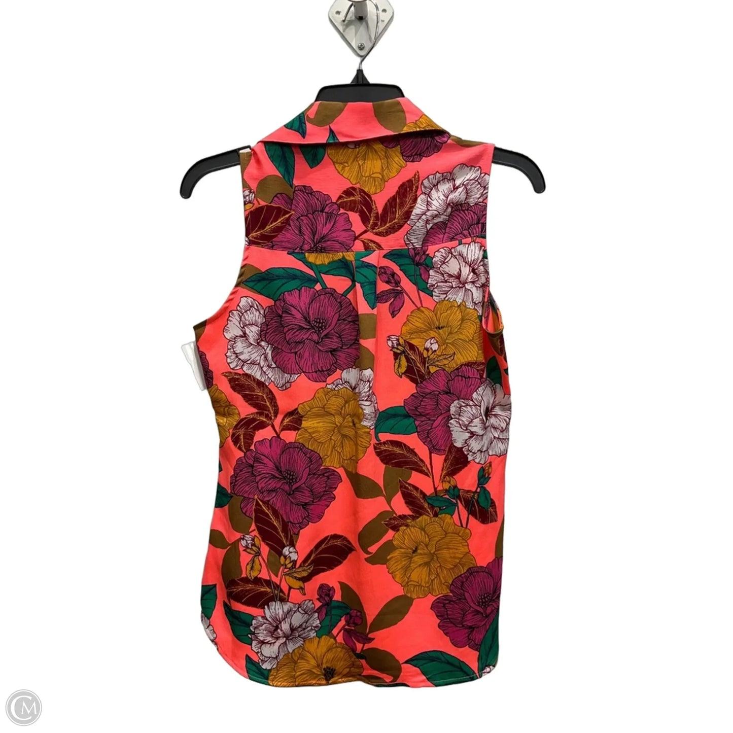 Blouse Sleeveless By Express In Tropical Print, Size: Xs