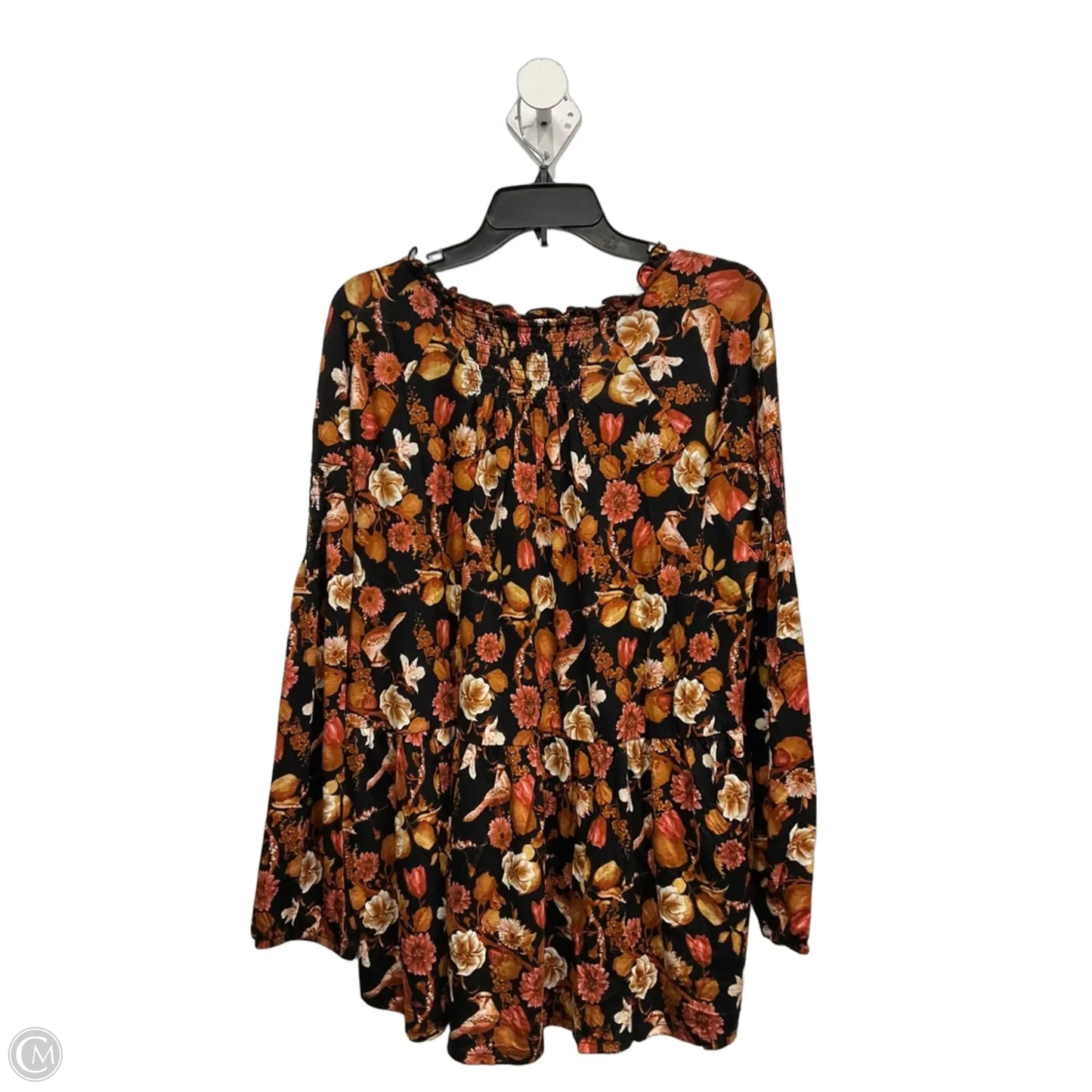 Top Long Sleeve By C Est. 1946 In Floral Print, Size: Xl