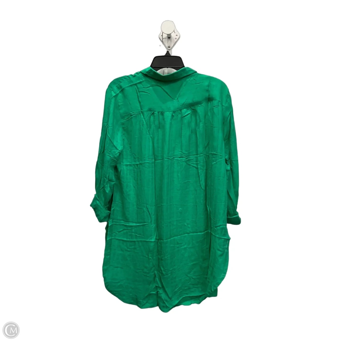 Blouse Long Sleeve By C Est. 1946 In Green, Size: Xl