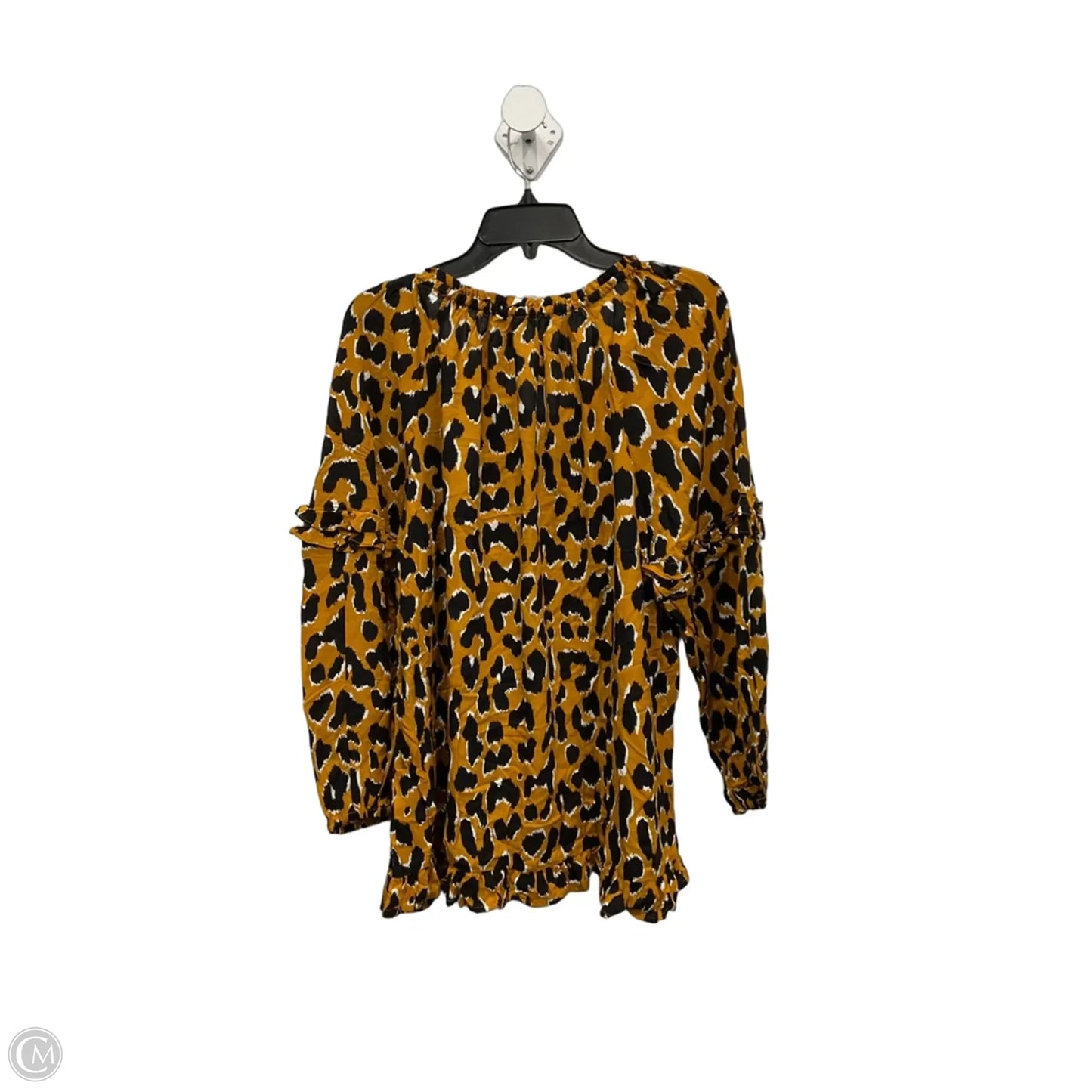 Top Long Sleeve By Cato In Animal Print, Size: Xl