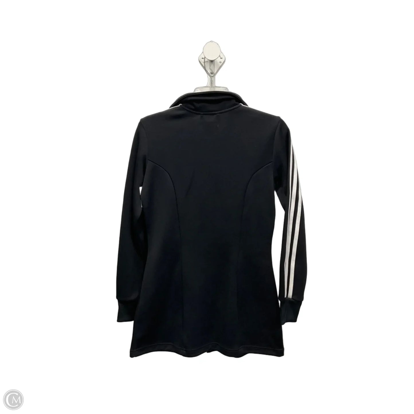 Athletic Jacket By Adidas In Black & White, Size: S