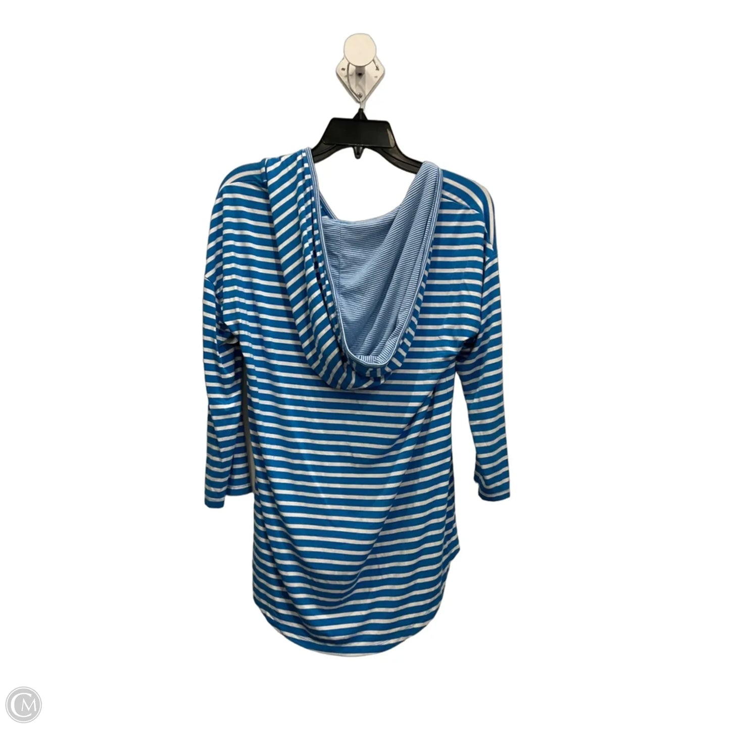 Top 3/4 Sleeve By Talbots In Striped Pattern, Size: M
