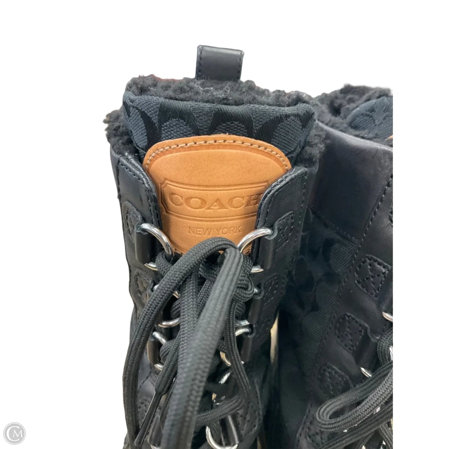 Boots Designer By Coach In Black, Size: 8