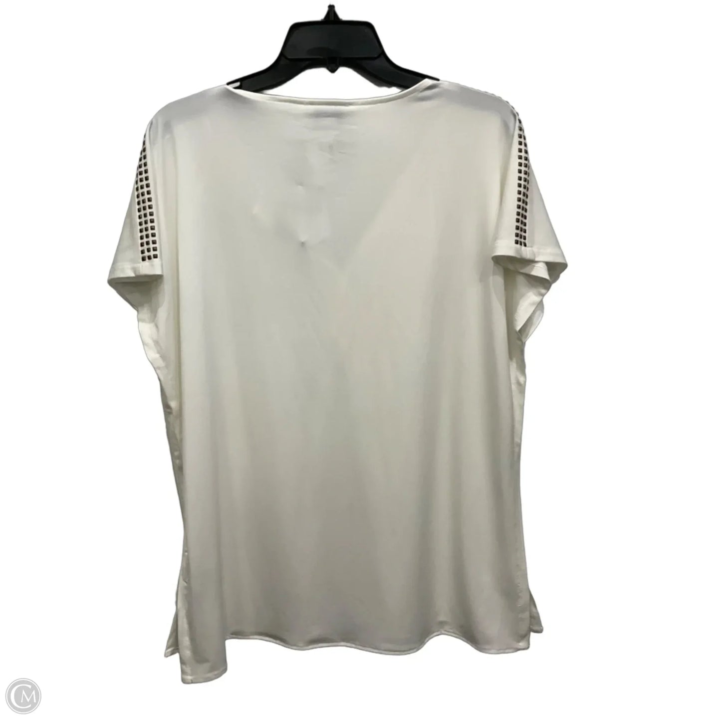 Top Sleeveless By Carmen By Carmen Marc Valvo In Gold & White, Size: L