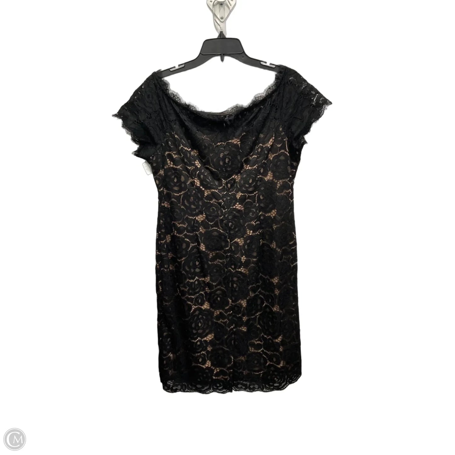 Dress Party Midi By Adrianna Papell In Black & Cream, Size: L