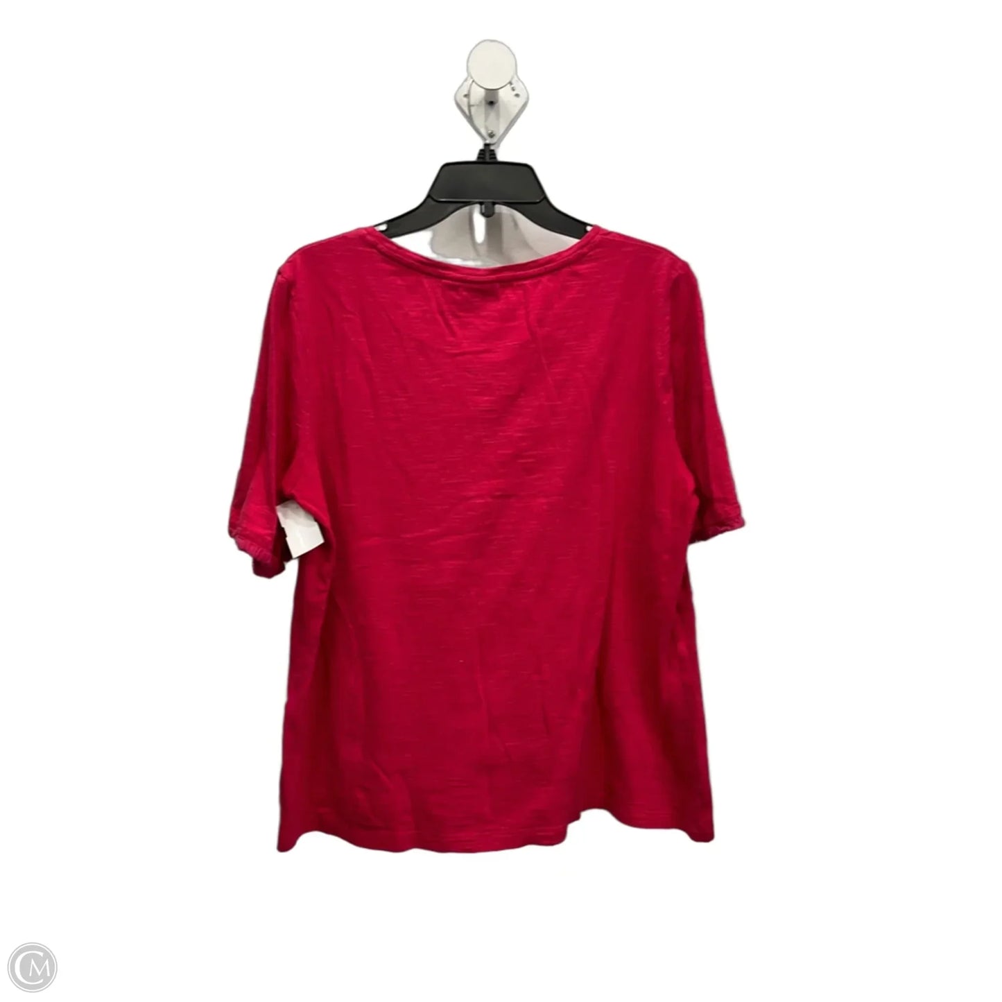 Top Short Sleeve By Chicos In Pink, Size: L