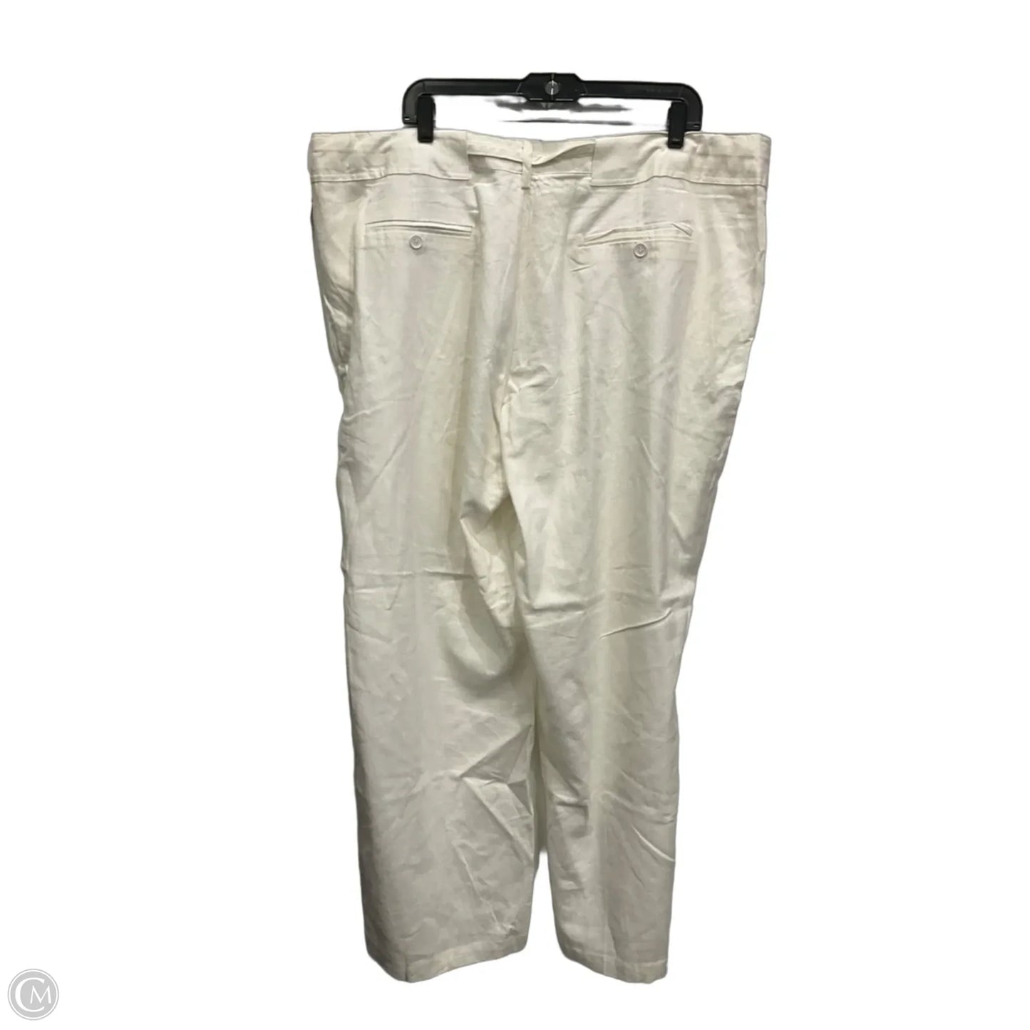 Pants Linen By Ashley Stewart In White, Size: 24