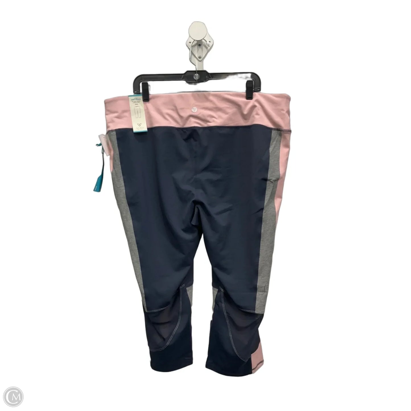 Athletic Capris By Livi Active In Blue & Pink, Size: 3x
