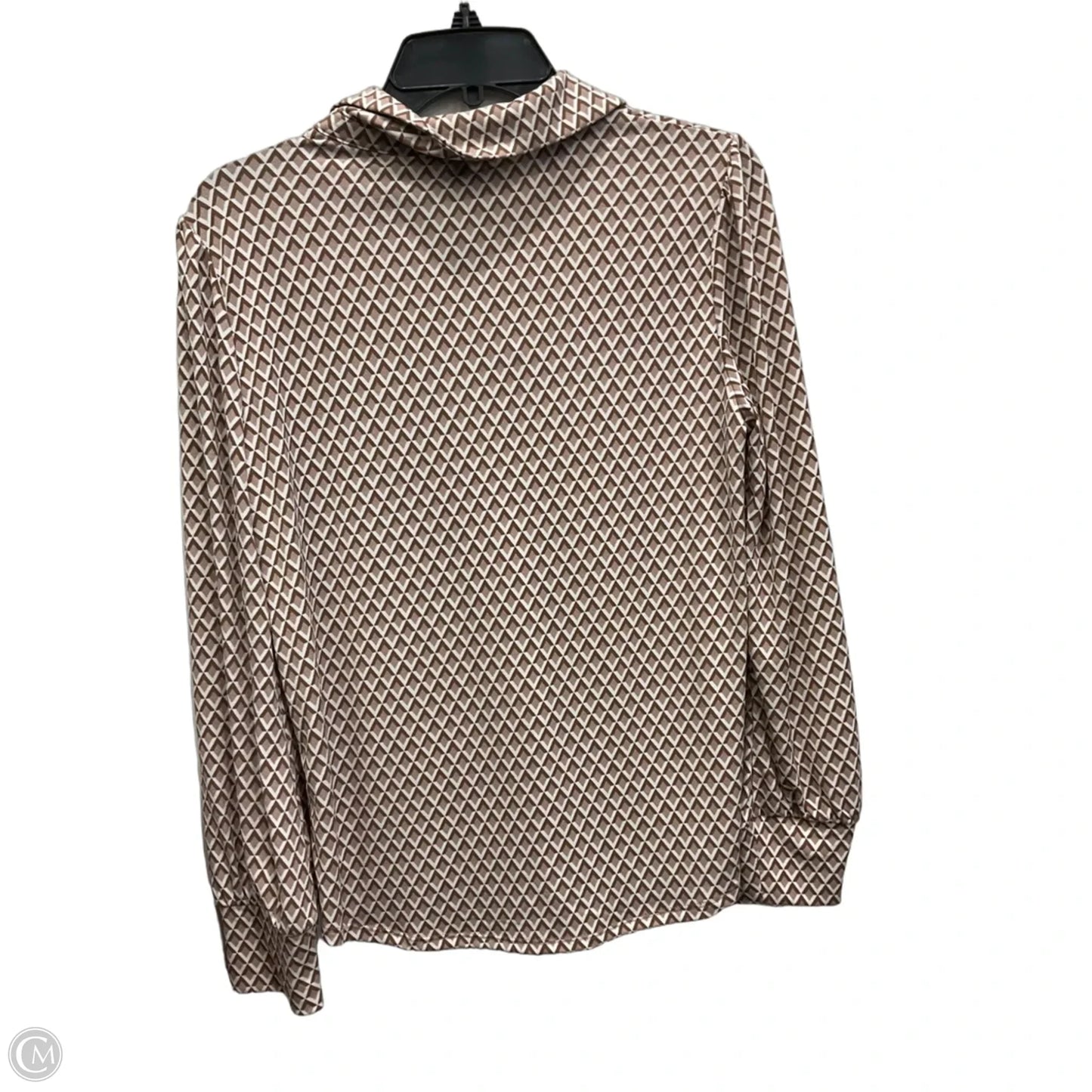 Top Long Sleeve By Adrianna Papell In Brown & Pink, Size: S