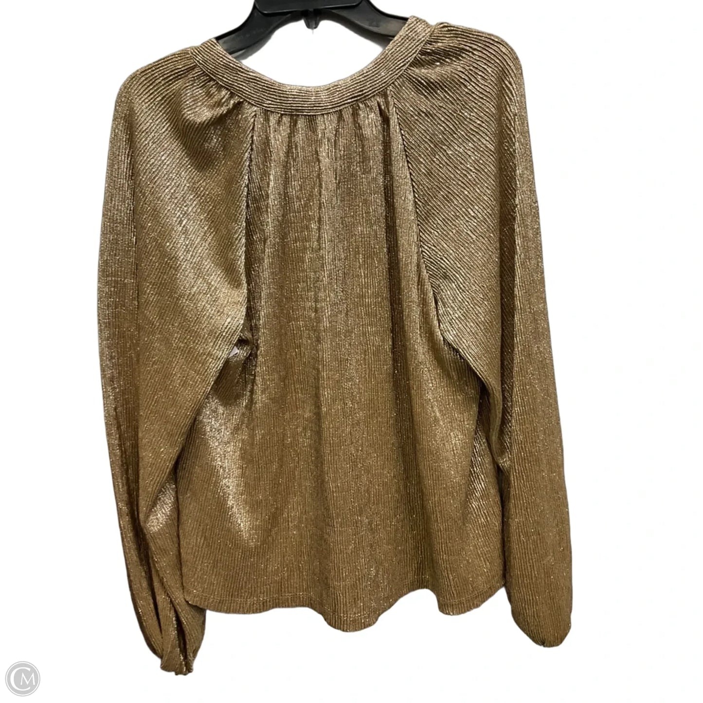 Top Long Sleeve By Loft In Gold, Size: S