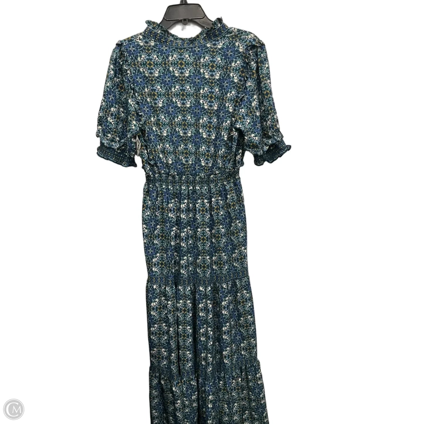 Dress Casual Maxi By Max Studio In Blue & Green, Size: Xl