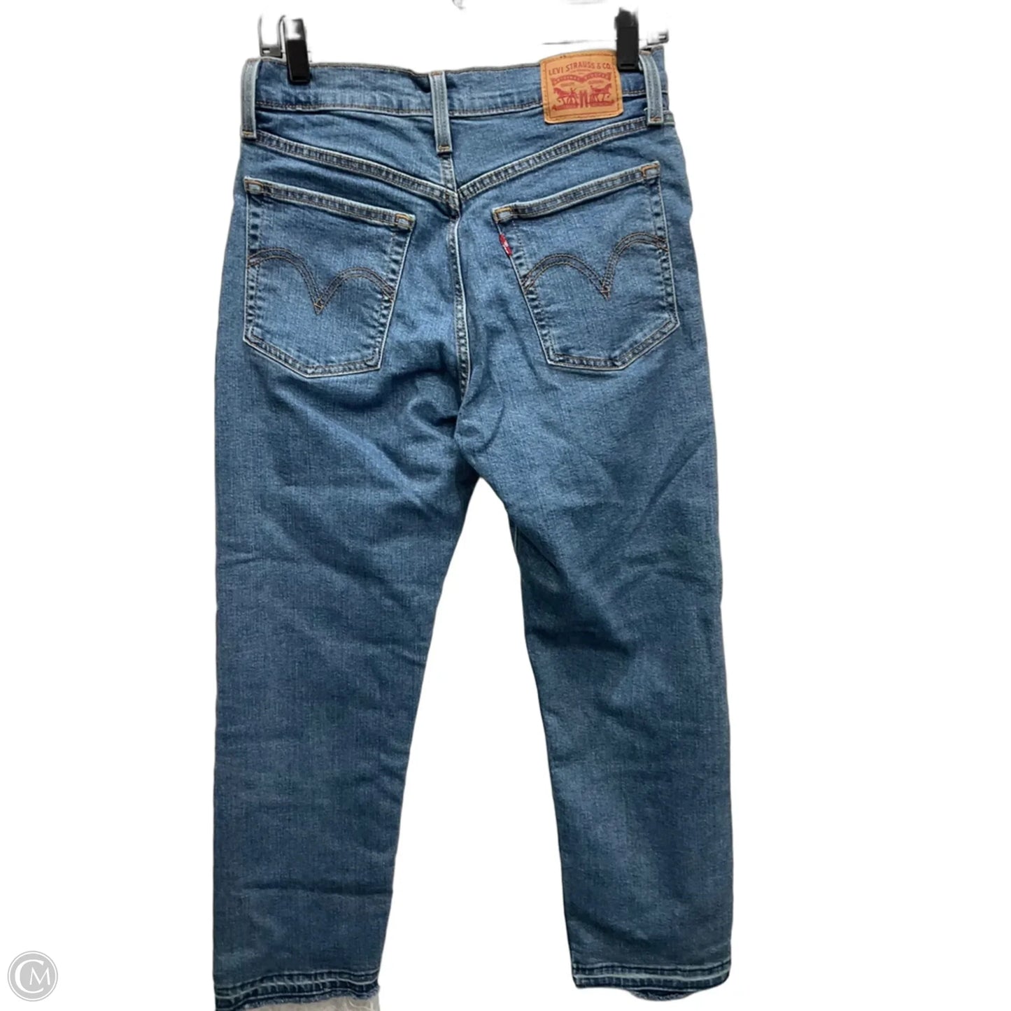 Jeans Straight By Levis In Blue Denim, Size: 8
