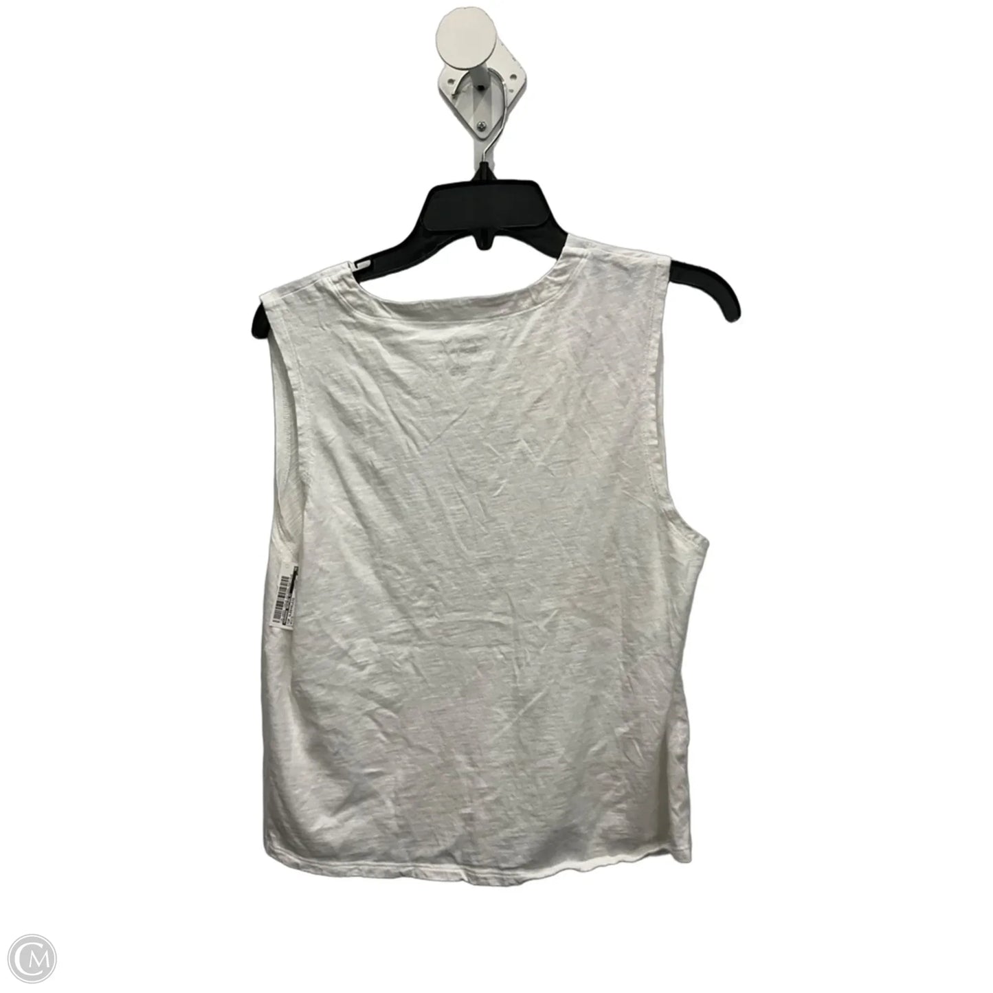 Top Sleeveless By Banana Republic In White, Size: L
