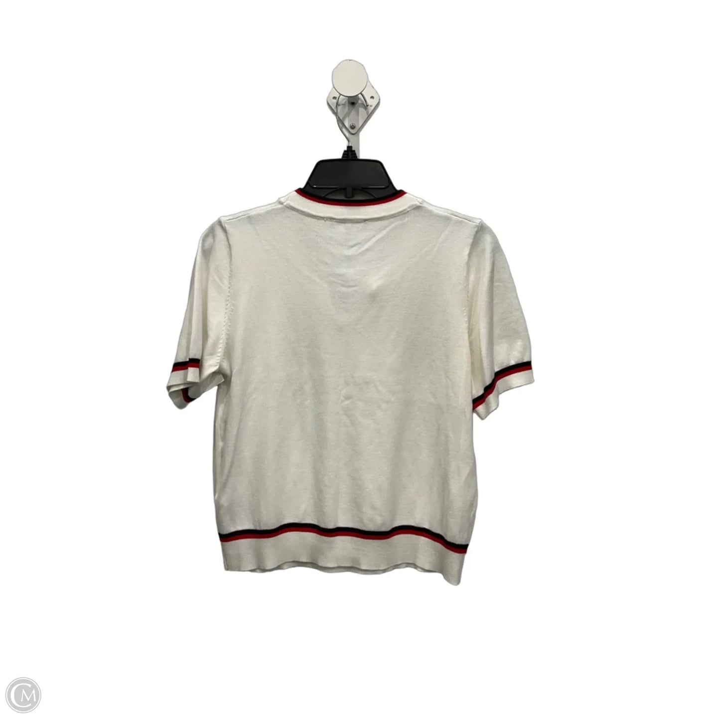 Top Short Sleeve By Adrianna Papell In White, Size: M