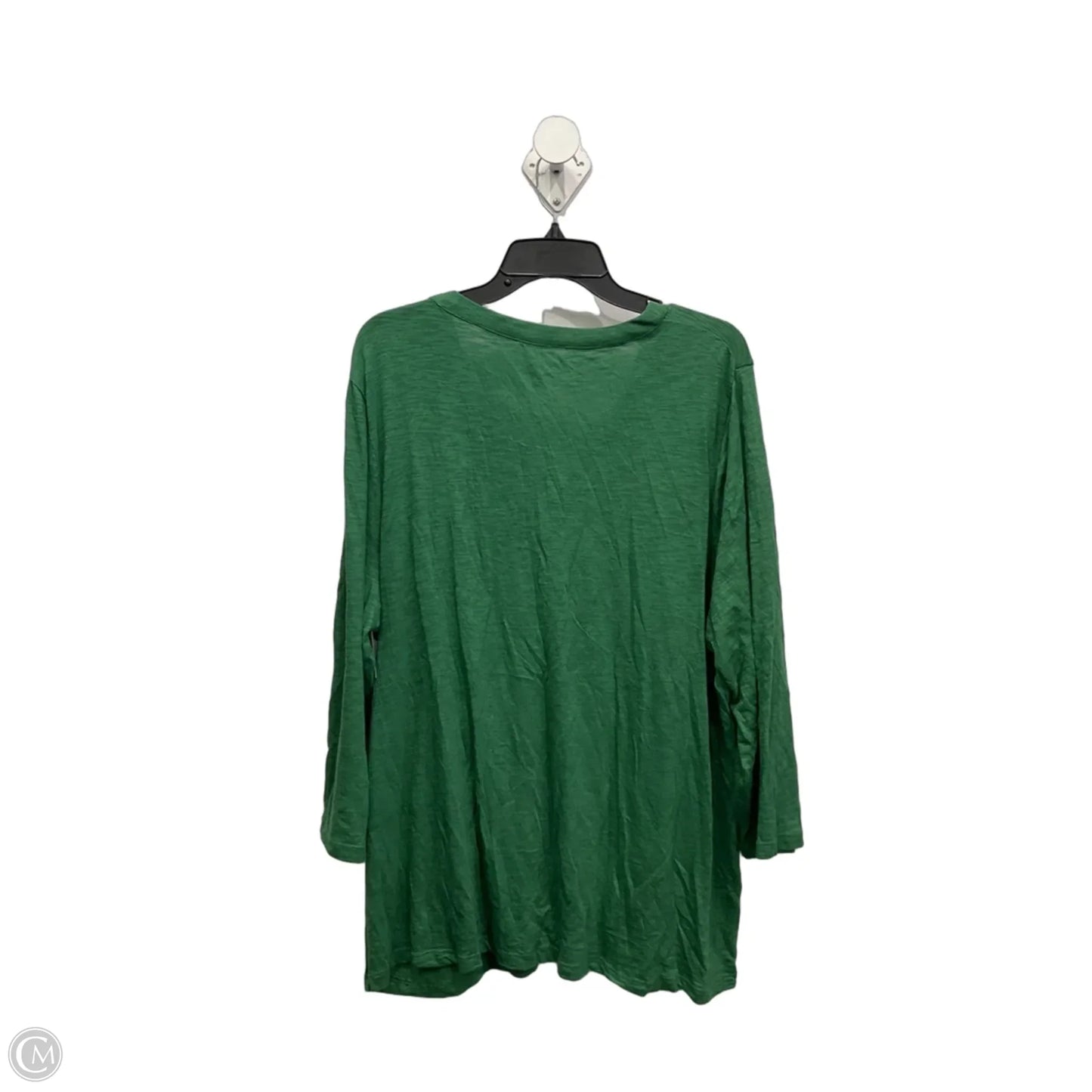 Top Long Sleeve By Chicos In Green, Size: Xxl
