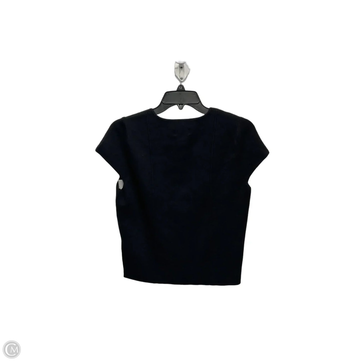 Top Short Sleeve By Anthropologie In Black, Size: M