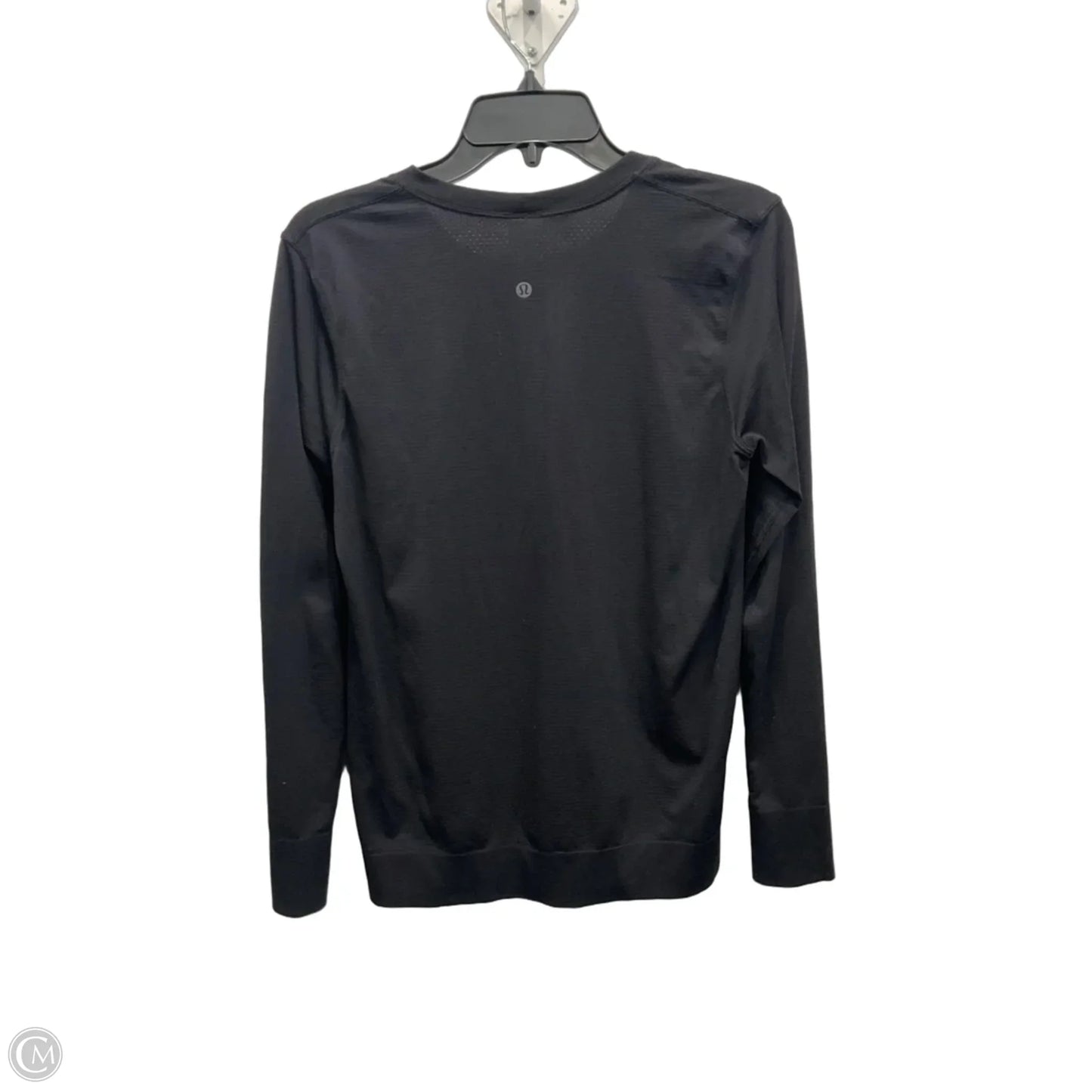 Athletic Top Long Sleeve Collar By Lulu In Black, Size: 6