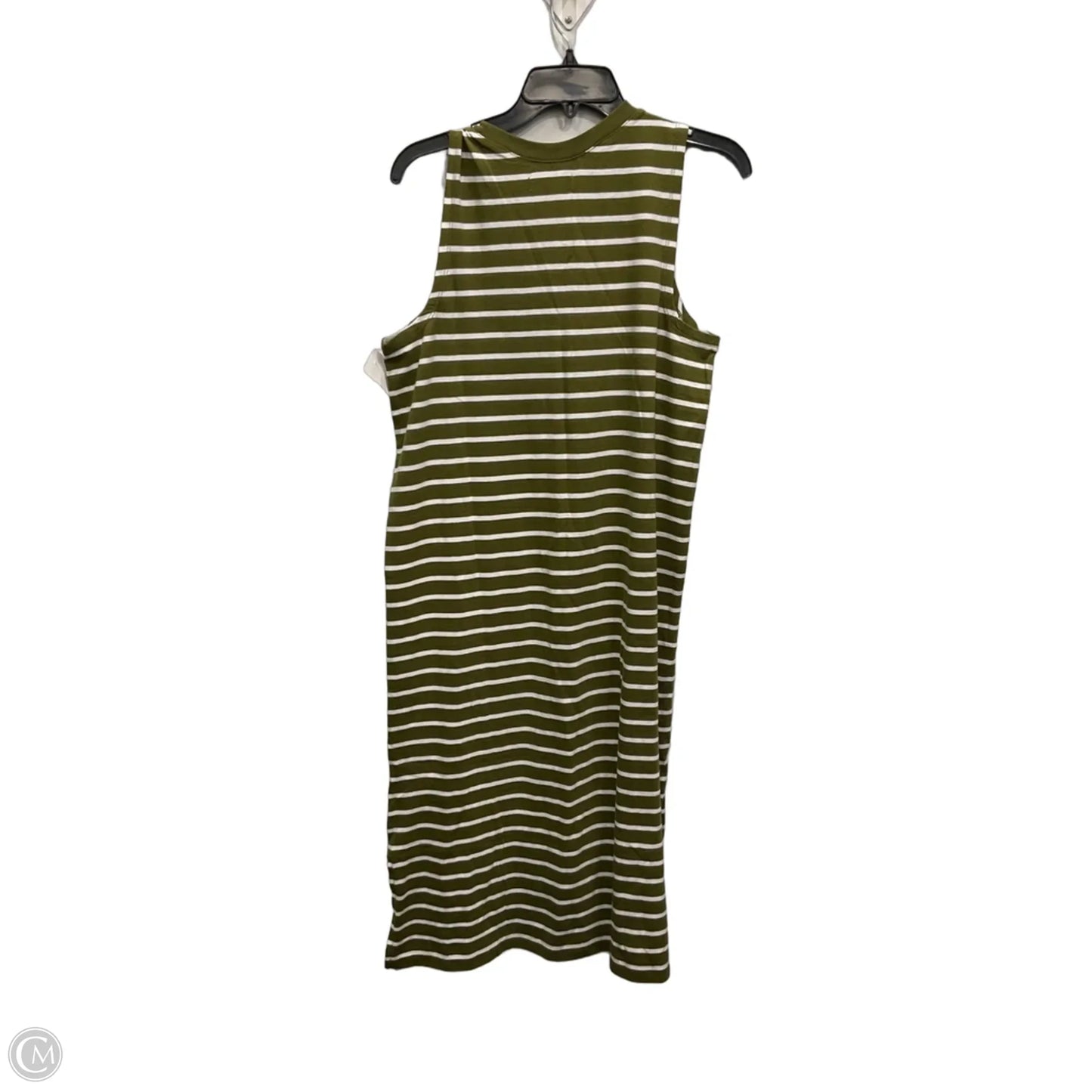 Dress Casual Maxi By Madewell In Green & White, Size: M
