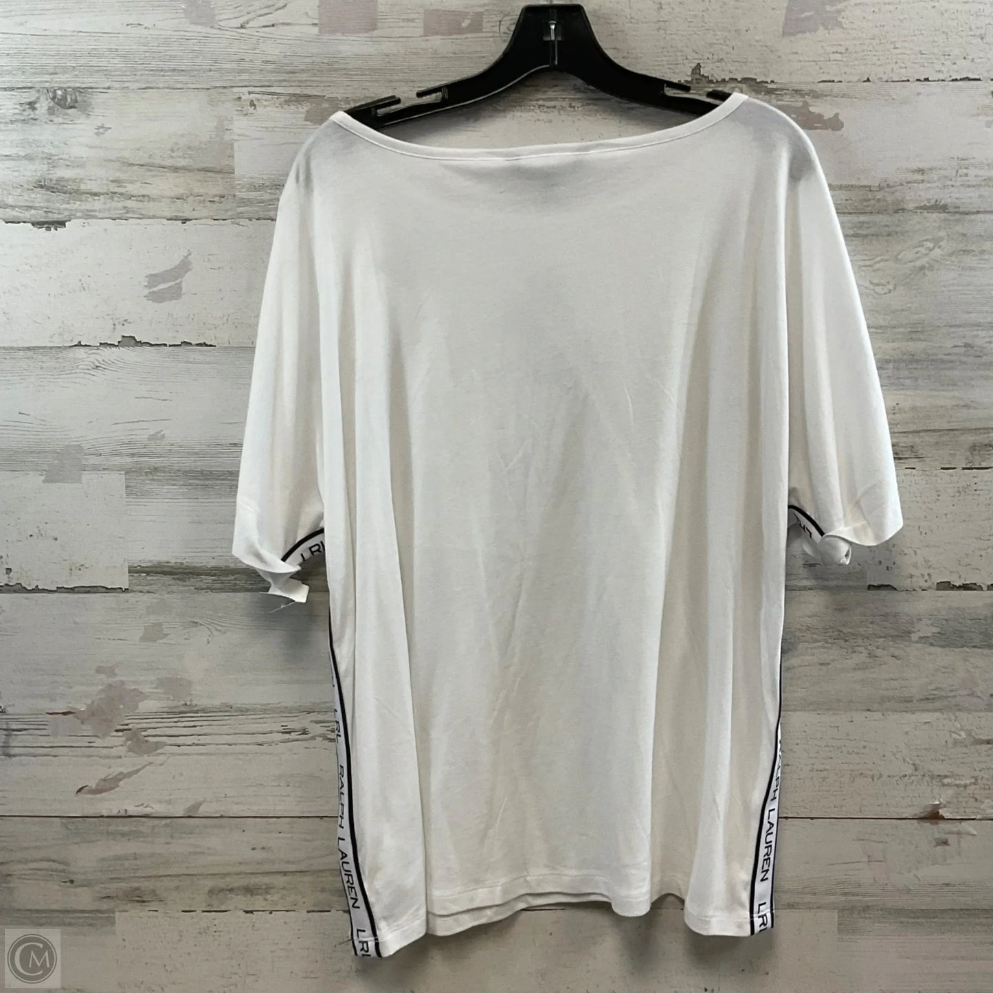 Top Short Sleeve By Lauren By Ralph Lauren In White, Size: Xl