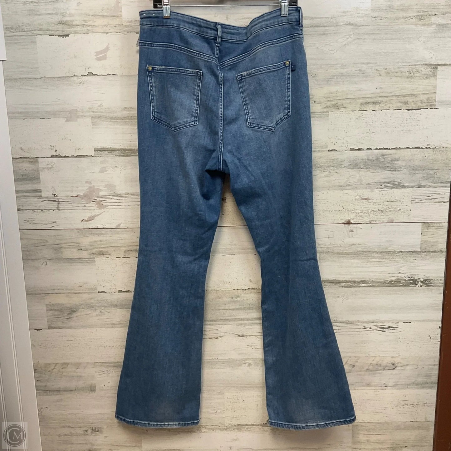 Jeans Flared By Pilcro In Blue Denim, Size: 14